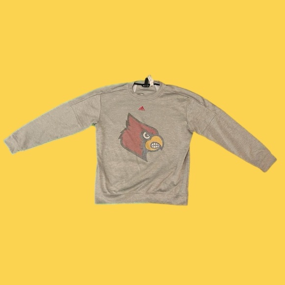 Adidas University of Louisville Cardinals Crewneck Sweatshirt - Picture 7 of 8
